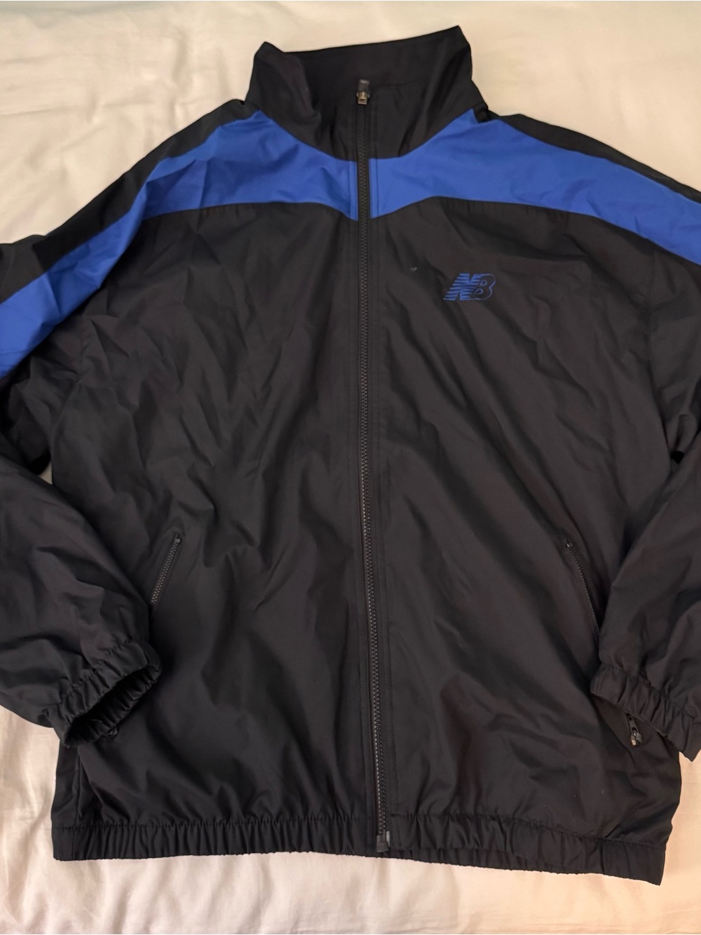 New Balance Black and Blue Women's Windbreaker Jacket